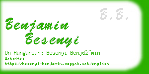 benjamin besenyi business card
